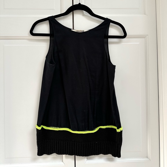 Hache Lightweight Top with Neon Green Detail - Picture 9 of 9